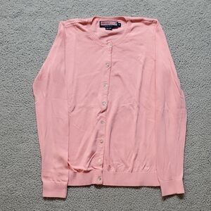 Vineyard Vines Women's Light Pink Button-Up Cardigan Size M